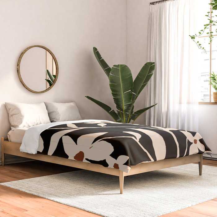 Abstract Minimal Flowers 29 Comforter Gallery Image 2