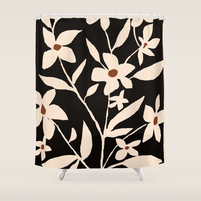 Abstract Minimal Flowers 29 Shower Curtain Gallery Image 1