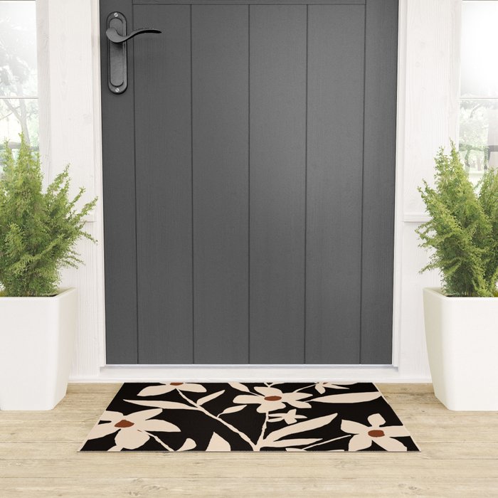 Abstract Minimal Flowers 29 Welcome Mat Gallery Image 3