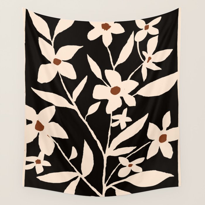 Abstract Minimal Flowers 29 Wall Tapestry Gallery Image 4