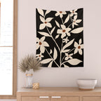 Abstract Minimal Flowers 29 Wall Tapestry Gallery Image 2