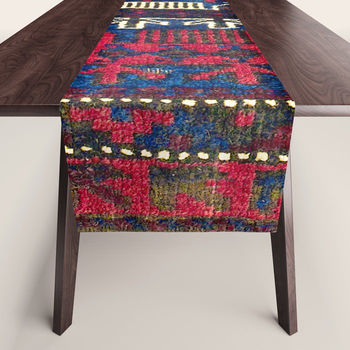 Baluch Khorasan Northeast Persian Bag Face Print With Birds Table Runner Gallery Image 1