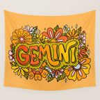 Gemini Flowers Wall Tapestry Gallery Image 4