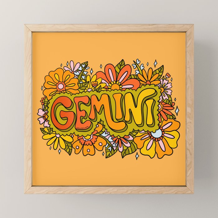 Gemini Flowers Mini Art Print Gallery Image 1