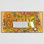 Gemini Flowers Desk Mat Gallery Image 1