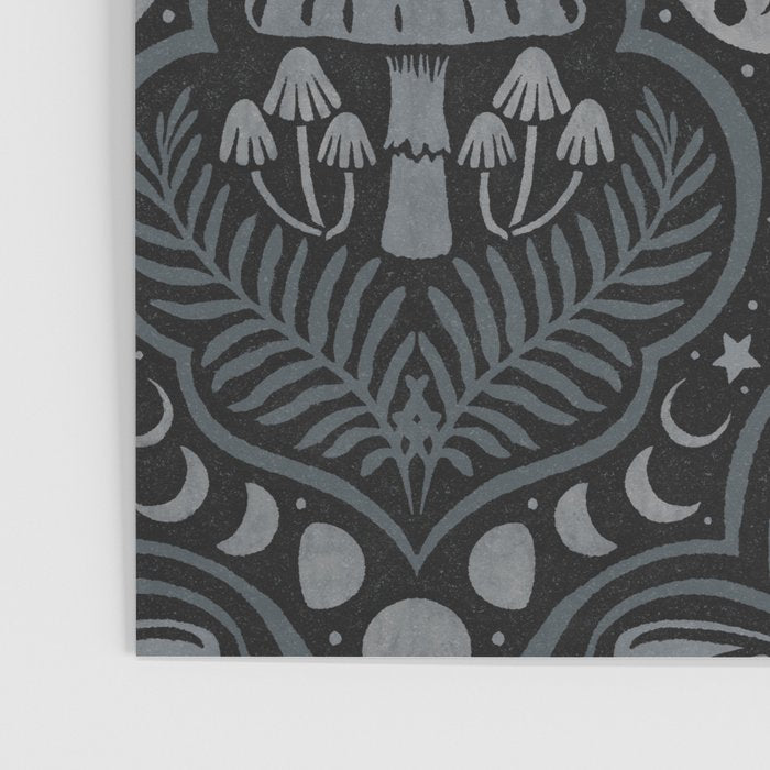 Celestial Forest Damask - Charcoal Poster Gallery Image 3