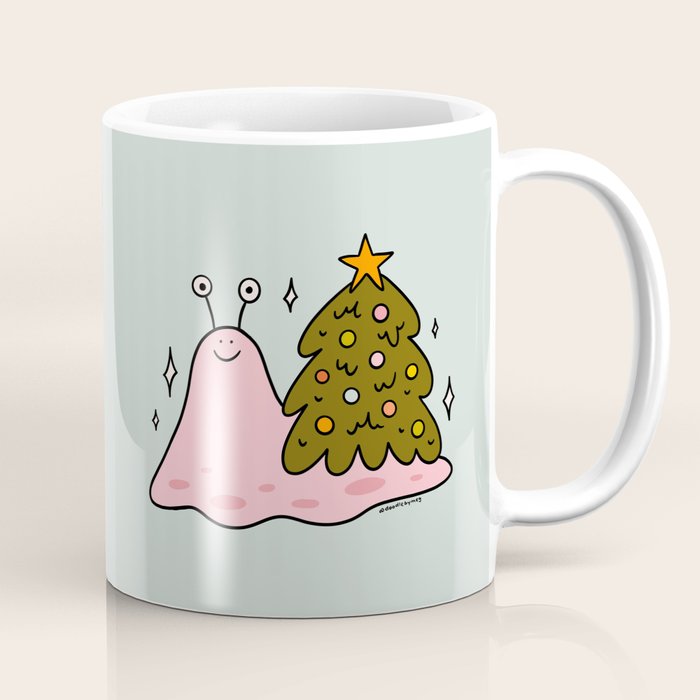 Christmas Tree Snail Coffee Mug Gallery Image 1