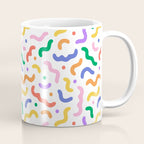 Fun colorful line doodle art pattern Coffee Mug Gallery Image 1