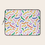 Fun colorful line doodle art pattern Laptop Sleeve Gallery Image 1