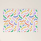 Fun colorful line doodle art pattern Welcome Mat Gallery Image 1
