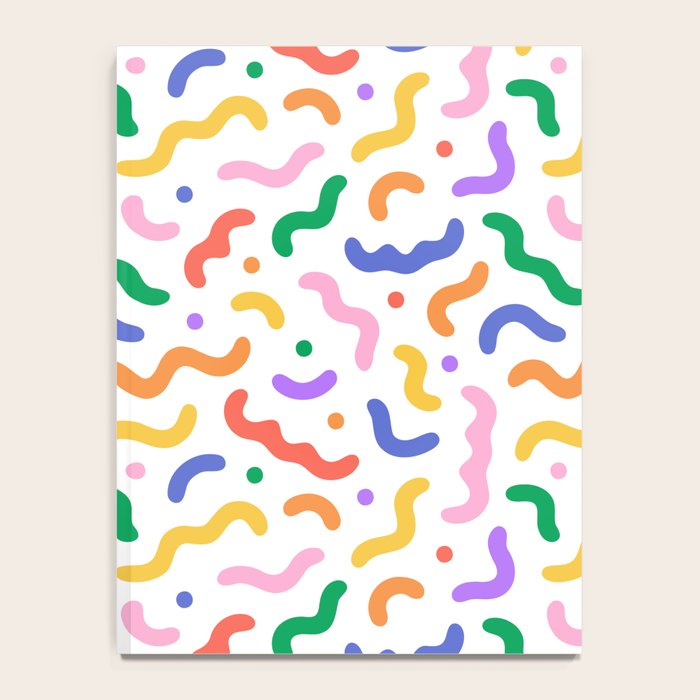 Fun colorful line doodle art pattern Notebook Gallery Image 4