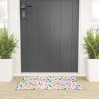 Fun colorful line doodle art pattern Welcome Mat Gallery Image 3