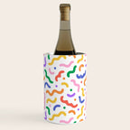 Fun colorful line doodle art pattern Wine Chiller Gallery Image 2