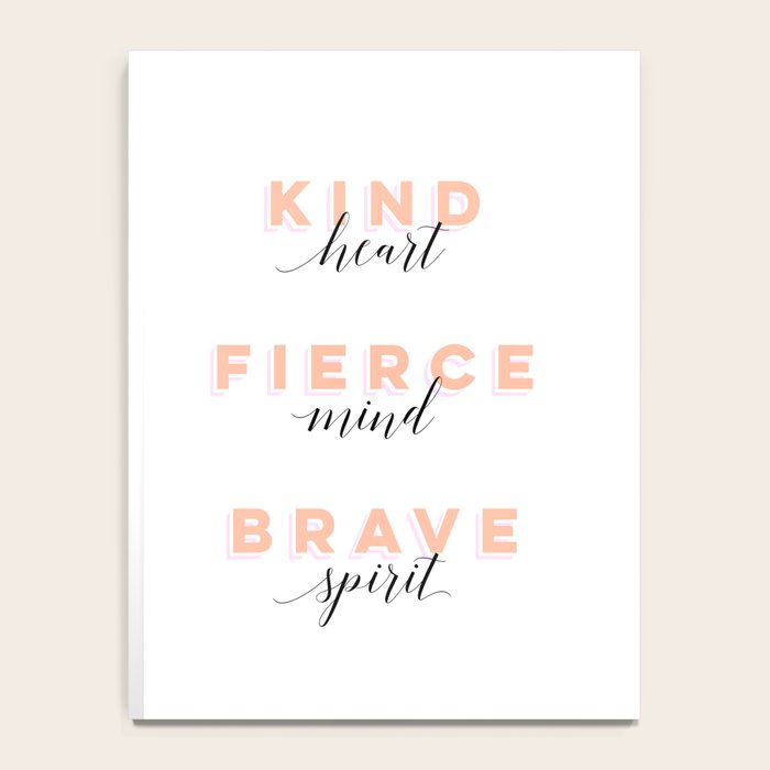 Girl Power - Kind Heart Fierce Mind Brave Spirit Notebook Gallery Image 4
