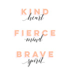 Girl Power - Kind Heart Fierce Mind Brave Spirit Coffee Mug Gallery Image 2