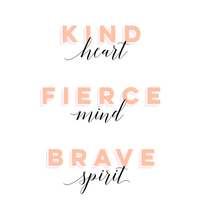 Girl Power - Kind Heart Fierce Mind Brave Spirit Coffee Mug Gallery Image 2