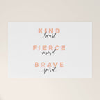 Girl Power - Kind Heart Fierce Mind Brave Spirit Welcome Mat Gallery Image 1