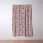 Bohemian Watercolor Floral - Cool Pink Window Curtain Gallery Image 3