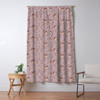 Bohemian Watercolor Floral - Cool Pink Window Curtain Gallery Image 5