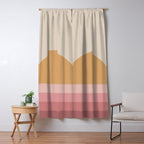 Minimal Retro Sunset Sunrise - Neutral Pink Window Curtain Gallery Image 5