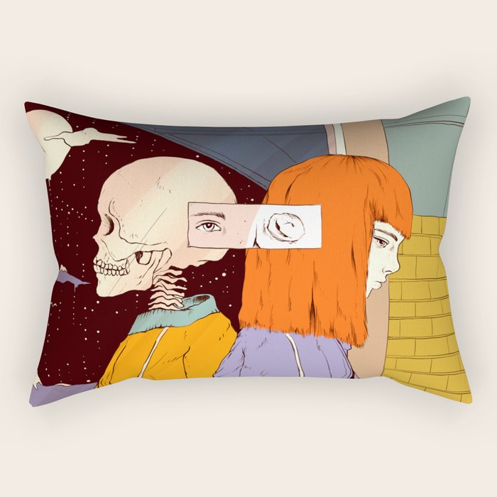 Haunting Past (A Reflection) Rectangular Pillow Gallery Image 1