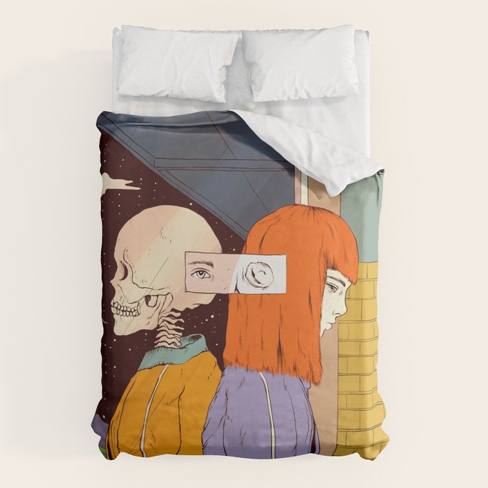 Haunting Past (A Reflection) Duvet Cover Gallery Image 1
