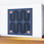 Abstraction_NEW_SUN_BLUE_LINE_POP_ART_Minimalism_0222A Wall Mural Gallery Image 2