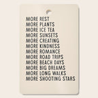 More - Modern Typography Print Cutting Board Gallery Image 1