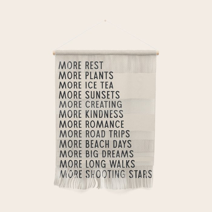 More - Modern Typography Print Wall Hanging Gallery Image 1