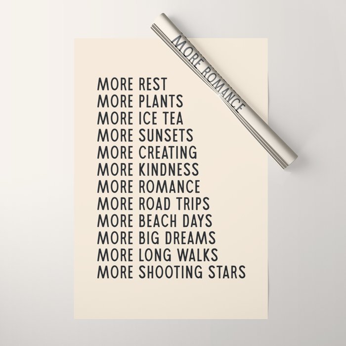 More - Modern Typography Print Wrapping Paper Gallery Image 1