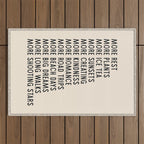 More - Modern Typography Print Outdoor Rug Gallery Image 1