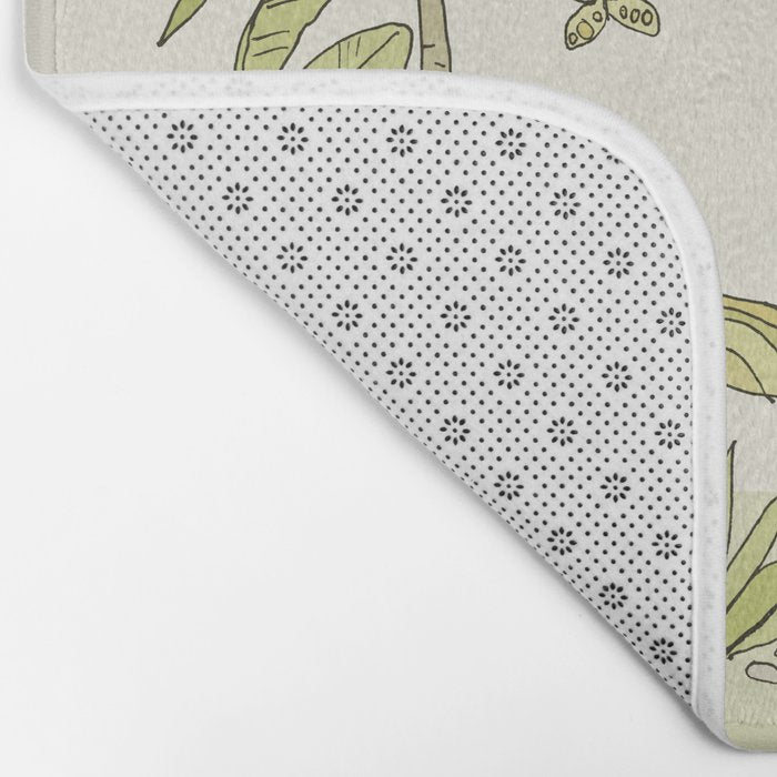 peaceful life pura vida costa rica // retro surf art by surfy birdy Bath Mat Gallery Image 2