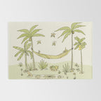 peaceful life pura vida costa rica // retro surf art by surfy birdy Rug Gallery Image 2