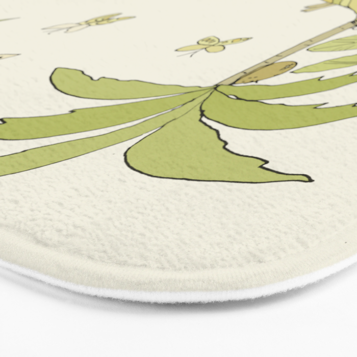 peaceful life pura vida costa rica // retro surf art by surfy birdy Bath Mat Gallery Image 3