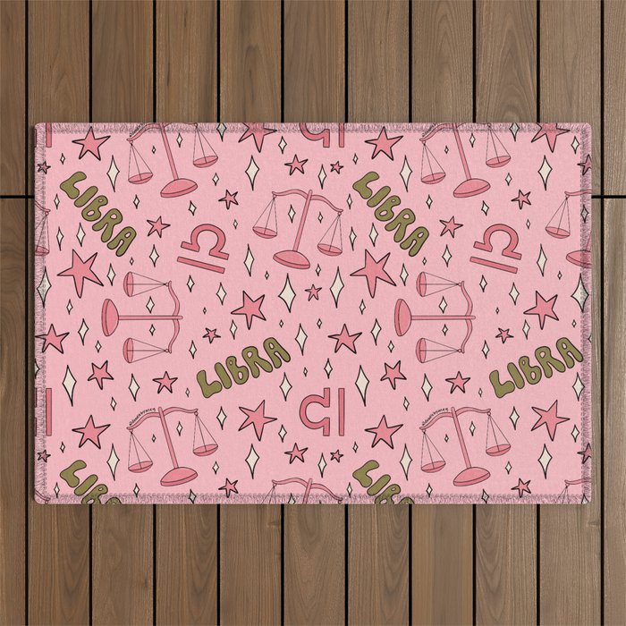 Libra Print Outdoor Rug Gallery Image 1