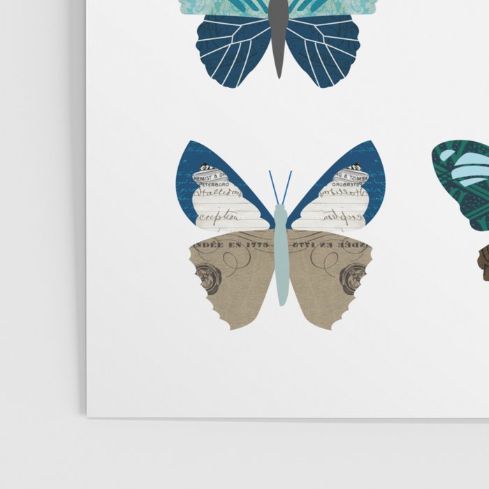 Green and Blue Butterflies Poster Gallery Image 3