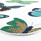 Green and Blue Butterflies Bath Mat Gallery Image 3