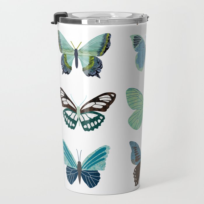 Green and Blue Butterflies Travel Mug Gallery Image 3