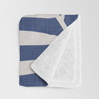 Indigo Palm Minimal Botanical Throw Blanket Gallery Image 3