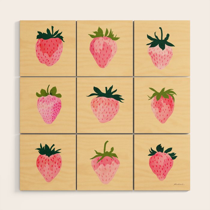 Strawberry Dreams Wood Wall Art Gallery Image 1