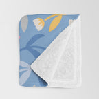 Keep Going, Keep Growing - Blue Throw Blanket Gallery Image 3