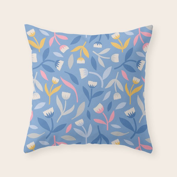 Keep Going, Keep Growing - Blue Throw Pillow Gallery Image 6