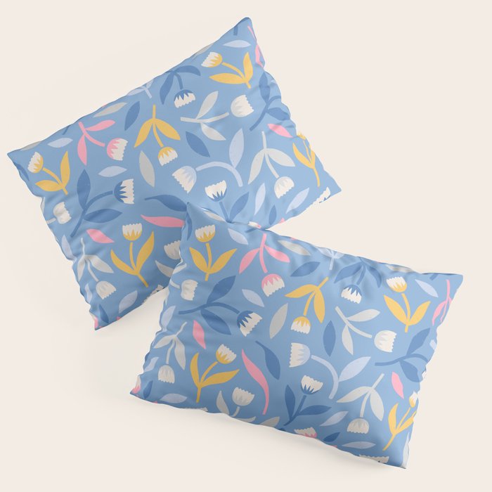 Keep Going, Keep Growing - Blue Pillow Sham Gallery Image 1