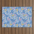Keep Going, Keep Growing - Blue Outdoor Rug Gallery Image 1