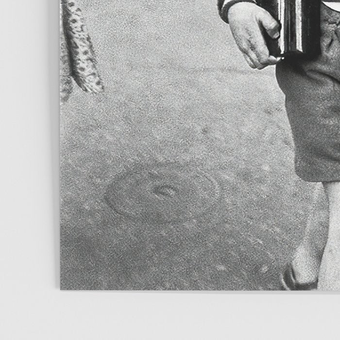 Little Boy and Bottles of Wine, Black and White Vintage Art Poster Gallery Image 3