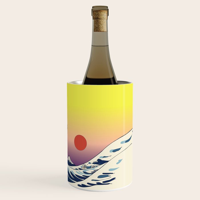 The Great Wave Of  Cat Wine Chiller Gallery Image 3