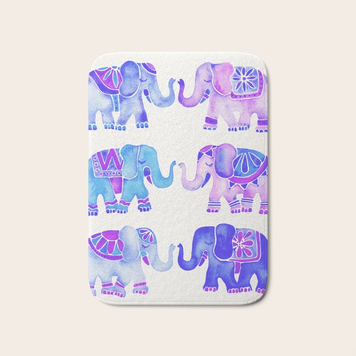 Elephant Collection - Indigo Palette Bath Mat Gallery Image 1