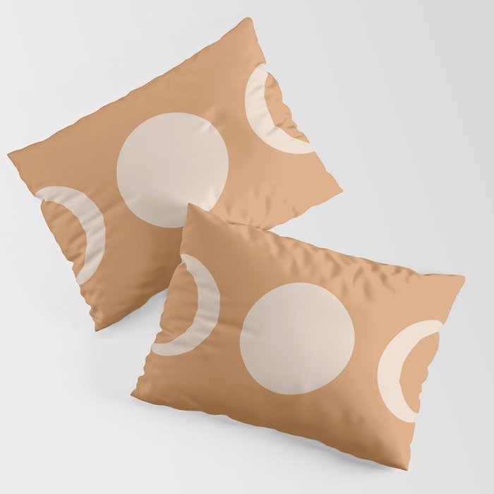 Moon Shapes Minimalism - Desert Sand Pillow Sham Gallery Image 3