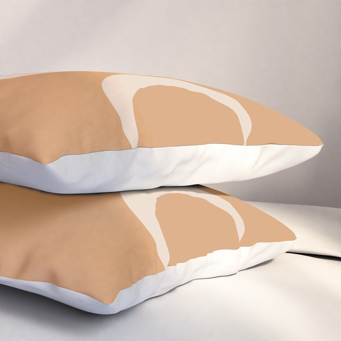 Moon Shapes Minimalism - Desert Sand Pillow Sham Gallery Image 3