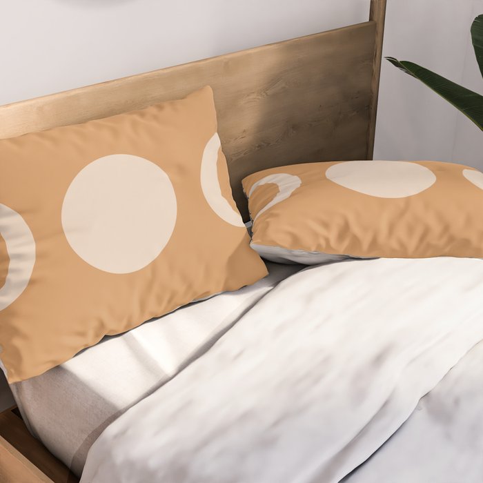 Moon Shapes Minimalism - Desert Sand Pillow Sham Gallery Image 2